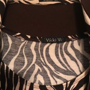 Vicki Vi Chocolate Brown 3 piece pantsuit